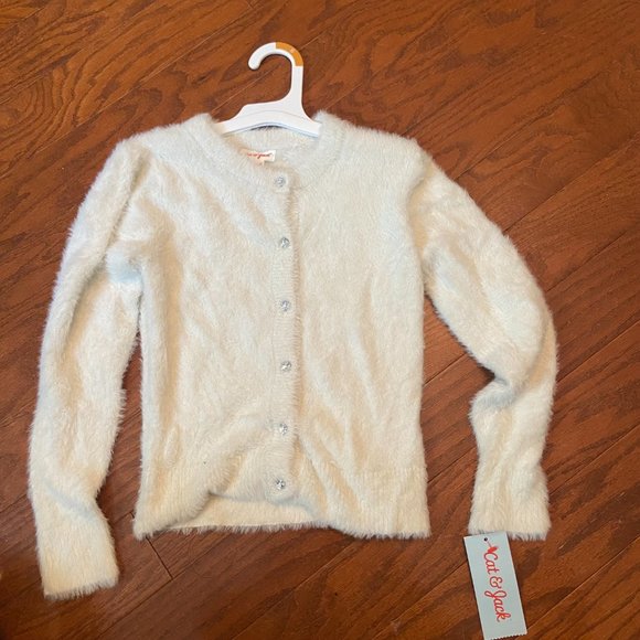 NEW! Cat & Jack Girls' Dressy Shimmer SOFT Button-Up Cardigan - Picture 2 of 4